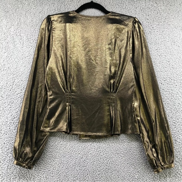 Metallic Gold Women's Top - Picture 2 of 5